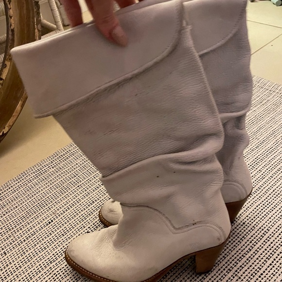 Frye Dorado stacked heel pebbled leather boots - Picture 2 of 3